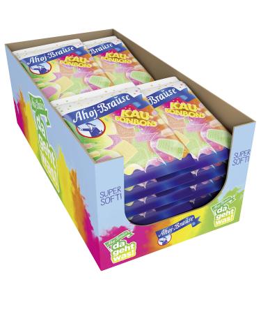 Ahoj-Brause Kaubonbons-sparkling soft chewing canon in four sweet and sour flavors chewing tonbons for the perfect snacking vegan in the patch pack 16 x 150 g lemon 150 g (16 pack) - Buy Online on GoSupps.com