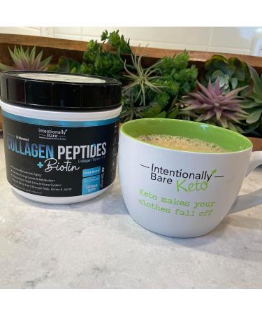 Intentionally Bare Collagen Peptides Biotin Hyaluronic Acid Vitamin C Zinc Keto Paleo - 10g Protein Zero Carbs - Grass-Fed Pasture Raised Dairy Free Unflavored - 40 Servings - Buy Online on GoSupps.com