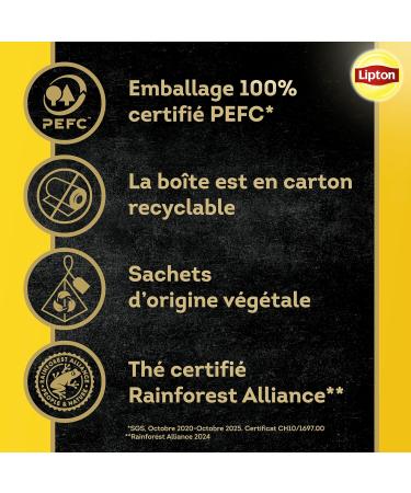 Lipton Coffret Th s Noirs Sensations 50 Sachets Pyramid  - Buy Online on GoSupps.com