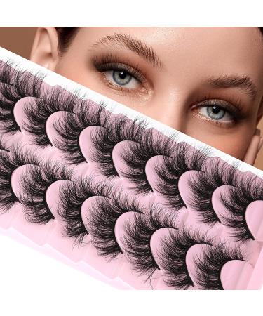 Zenotti E Fluffy False Eyelashes 18mm - 10 Pairs | Faux Mink D Curl Cat Eye Lashes - Buy Online on GoSupps.com