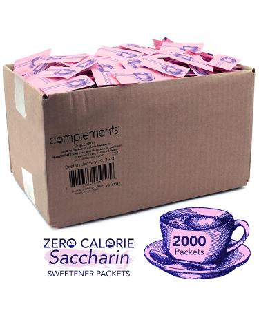 2000 Count Zero Calorie Saccharin Pink Sweetener Packets - Sugar-Free Sweetener - Buy Online on GoSupps.com