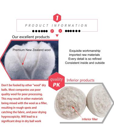 Organic XL Wool Dryer Balls 6-Pack - Reusable Natural Fabric Softener - Reduces Wrinkles - Dryer Sheets Alternative - Buy Online on GoSupps.com
