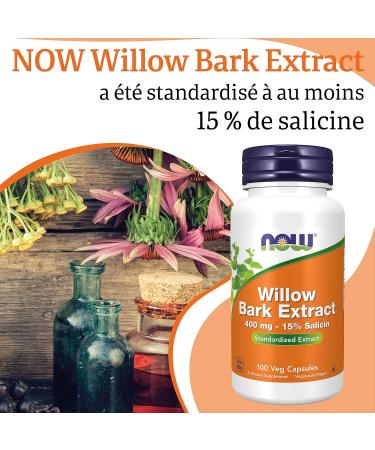 Now Foods Willow Bark Extract (Willow Bark Extract) 400mg 100 Vegan Soy Free Gluten Free Non-GMO - Buy Online on GoSupps.com