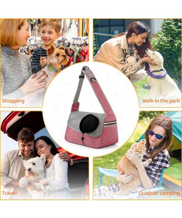 Flovippet Sling for Dogs & Cats | Breathable Dog Carrier Bag for Small Dogs (5kg) - Perfect for Outdoor Trips - Soft & Comfortable (Pink) - Buy Online on GoSupps.com