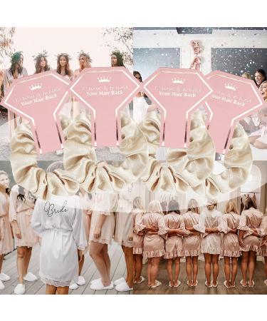 10 Pack Bridesmaid Scrunchies - Bachelorette Party Favors - Bridal Wedding Gift Set - Buy Online on GoSupps.com