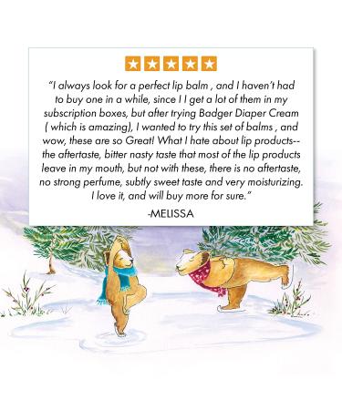 Badger Lip Balm Gift Set - 3 Pack Red Box | Nourishing .15 oz Each - Buy Online on GoSupps.com