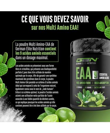  GEN GERMAN ELITE NUTRITION EAA Powder 532g (38 servings) - The 9 essential amino acids including histidine & BCAAs - Human Code Formula - Vegan - Very - Buy Online on GoSupps.com