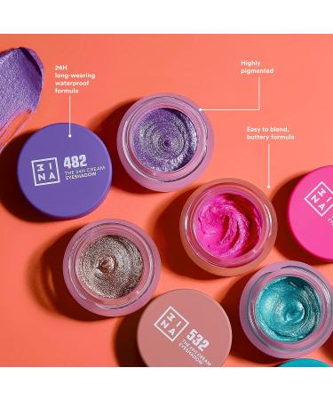 3INA MAKEUP - The 24h Cream Eyeshadow 423 - Dark Nude - 24-hour long-lasting cream eyeshadow - Matte and shimmer shades - High pigmentation - Waterproof formula - Vegan - Cruelty-free - Buy Online on GoSupps.com