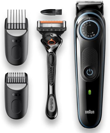 Braun Beard Trimmer & Hair Clippers + Gillette Fusion5 ProGlide Razor | UK 2 Pin Plug - BT3240 Black/Blue - Buy Online on GoSupps.com