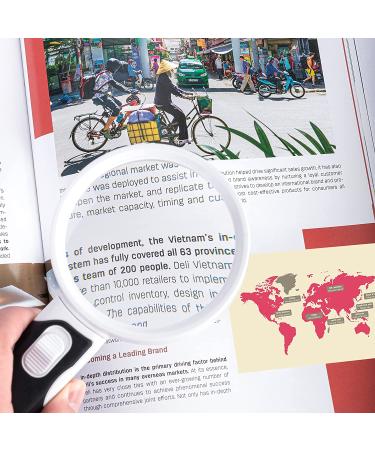 Amazon Basics Magnifying Glass with Light   2-lens  5X 10X  LED Illuminated 2 Lens - Buy Online on GoSupps.com