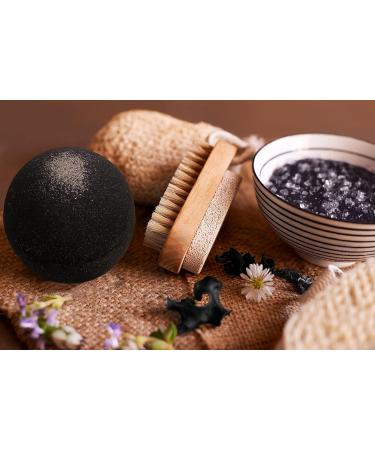 Black Bath Bomb with Gold Glitter - Large 7.5oz with Epsom Salts, Coconut Oil, Kaolin Clay - Aromatherapy Bath for Skin Moisturization and Body Wash - Buy Online on GoSupps.com