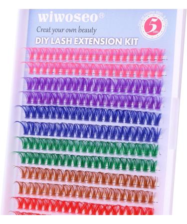 Colored Lash Clusters - DIY Volume Extensions | DD Curl 15MM | Wiwoseo - Buy Online on GoSupps.com