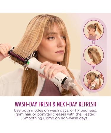 Shark SmoothStyle Heated Brush and Comb | Wet & Dry | Smoothing Hot Air Brush | 3 Temperatures | Soft & Voluminous Finish | All Hair Types | Silk HT202UK - Buy Online on GoSupps.com