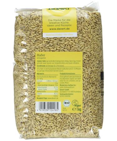 Buy Davert Organic Hulled Oats Pack of 4 (4 x 1 kg) - International Shipping Available - Buy Online on GoSupps.com