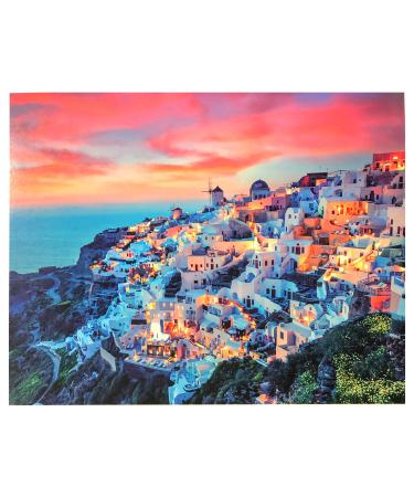Santorini Sunset Jigsaw Puzzles 1000 Pieces for Adults Teens and Kids by Page Publications