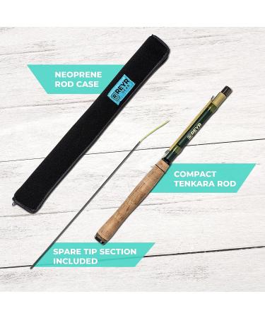 REYR Gear Tiny Cast Tenkara Rod: Ultralight Telescopic Fishing Rod with Line Keepers - Portable Fly Fishing Kit for Backpacking - Buy Online on GoSupps.com