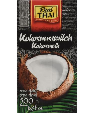 Real THAI Coconut Milk Pack of 12 (12 x 500 ml) Coconut 500 ml (Pack of 12)