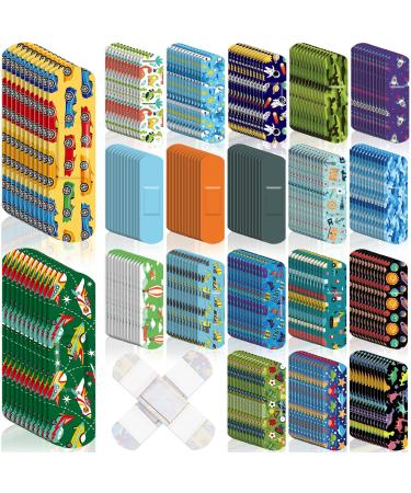 20 Styles Kids Bandages Bulk Cute Cartoon Flexible Bandages Waterproof Breathable Bandages Strip Protect Cuts and Scrapes for Girls Boys Children Toddlers (240 Pcs) Funny Style