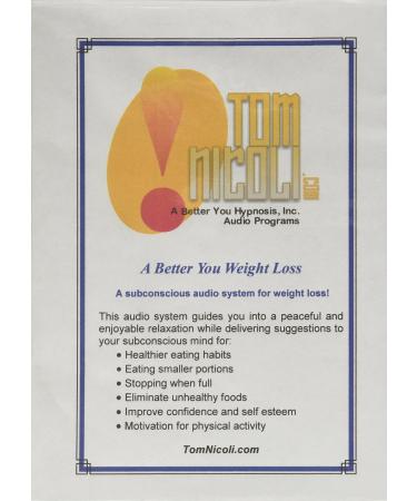 Tom Nicoli Weight Loss CD Set - Hypnosis for Weight Loss Diet Program As Seen in Shape Magazine