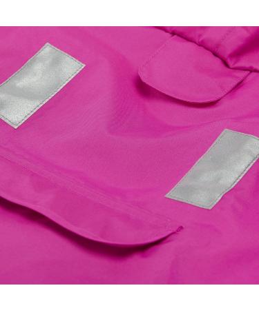 Blueberry Pet Lightweight Packable Dog Rain Poncho 16 inch - Cerise Pink with Reflective Safety Tapes - Buy Online on GoSupps.com