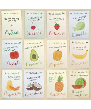 30+1 Milestone Pregnancy Photo & Memory Cards - Gift Boxed with Diary & Congrats Card | Perfect Pregnancy Gifts in DIN A6 Format - Buy Online on GoSupps.com