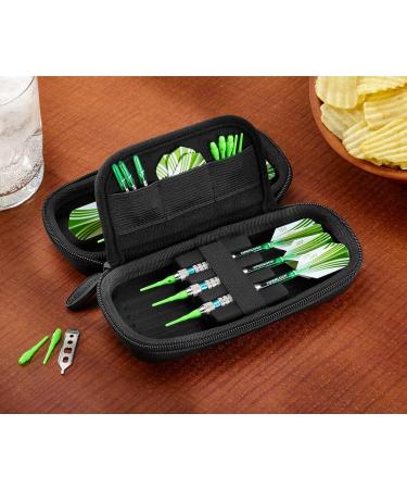 Casemaster Sentry Dart Case - Slim EVA Shell for Steel and Soft Tip Darts - Holds 6 Darts with Built-in Storage - Black - Buy Online on GoSupps.com