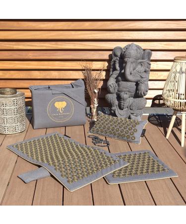 Buy Calm Elephant Original Premium AkuPressurmatte XL Set - Acupuncture Mat Loin Pillow & Foot Fakirmatte for Tension Relief - Ideal Massage Mat for Relaxation - Buy Online on GoSupps.com