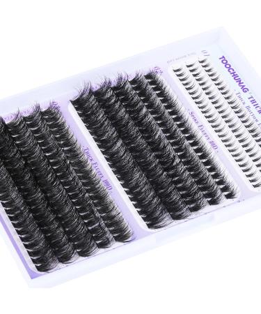 Buy TOOCHUNAG Fluffy Lash Clusters & Bottom Lashes - Wispy Individual Eyelash Extensions 10-18mm | DIY Curly Lash Extensions at Home - Buy Online on GoSupps.com