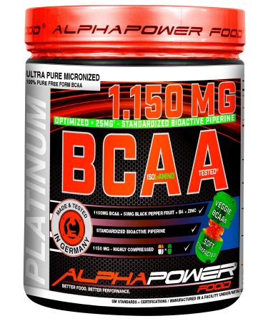 ALPHAPOWER FOOD BCAA amino acids MEGA high dose I 11 000 MG BCAAs per day for 40 days 80 servings