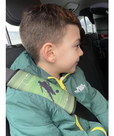 HECKBO 2X Kids Car Seat Belt Pads - Football Design - 2 Pack Seat Belt Protectors for Kids & Babies - Buy Online on GoSupps.com