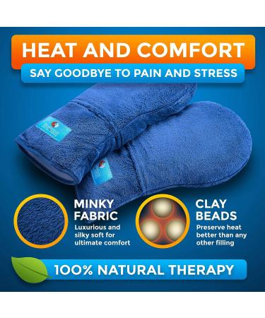 Flaxseed Microwavable Therapy Mittens for Hand & Finger Heat Relief - Stiff Joints, Trigger Finger, Inflammation - Natural Unscented Gloves for Raynaud's, Carpal Tunnel - Buy Online on GoSupps.com