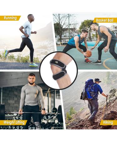 Patellar Tendon Support Strap 2 Pack - Reduce Knee Pain with Patella Stabilizer Brace - Non-Slip Silicone Buttons - Upgraded Design for Patellar Tendonitis Relief - One Size Fits All - Buy Online on GoSupps.com