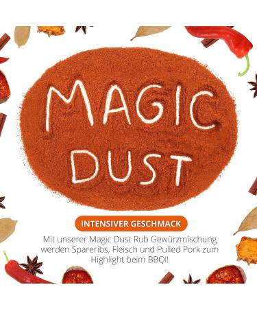 Magic Dust 200g - Authentic BBQ-RUB Spice Mix for Grilling | Handcrafted Dry Rub & Marinade for Meat Vegetarians & Dips - International Shipping to Germany - Buy Online on GoSupps.com