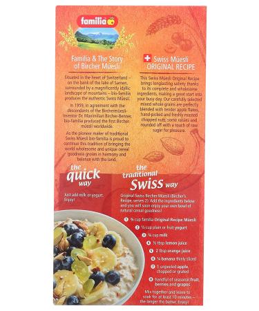 Familia Swiss Muesli Cereal Original Recipe 12-Ounce Box (Pack of 6) - Delicious and Nutritious Breakfast Option - Buy Online on GoSupps.com