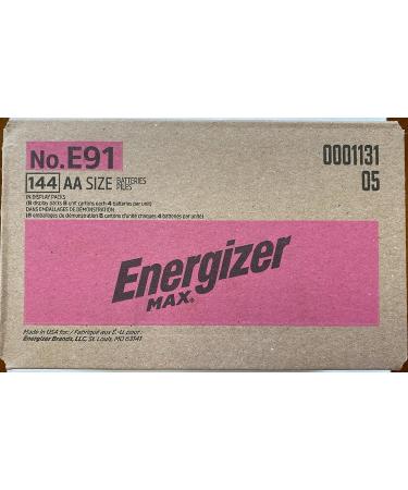 Energizer Max E91 AA Batteries - Case of 144 - Premium Quality Made in the USA | International Shipping Available - Buy Online on GoSupps.com