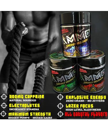AMMO Energy Reloads Pre Workout Powder - 300mg Caffeine Zero Sugar Vital Aminos and Electrolytes No Artificial Flavors or Colors (Orange Optics) - Buy Online on GoSupps.com