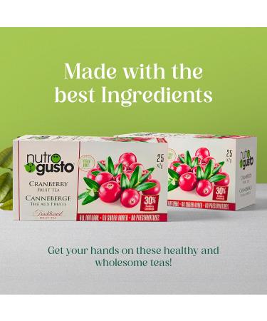 NutroGusto Tea Cranberry 50 g - Buy Online on GoSupps.com
