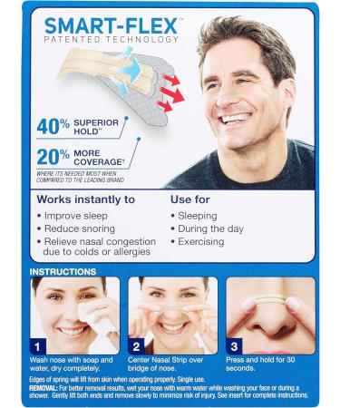 Rite Aid Tan Nasal Strips Extra Strength - 30 Nose Strips for Snoring & Congestion Relief | Fast International Shipping - Buy Online on GoSupps.com