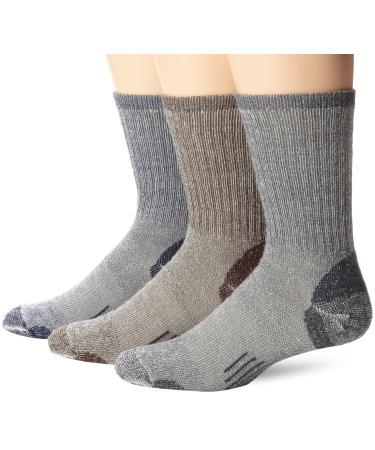 Omni-Wool OMNIWOOL Multi-Sport Hiker Socks (3-Pair) Large Blue/Grey/Brown