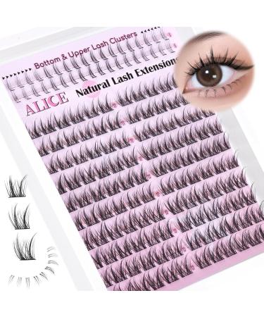 ALICE Natural Lash Clusters Wispy Eyelash Extensions Manga Clusters Lashes C Curl 11-13mm Short Anime Lash Extension with Bottom Lashes DIY Individual Lashes A - Manga Lash Clusters - Buy Online on GoSupps.com