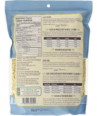 BOBS RED Mill Oat Old Fashioned Organic 454 Grams - Buy Online on GoSupps.com