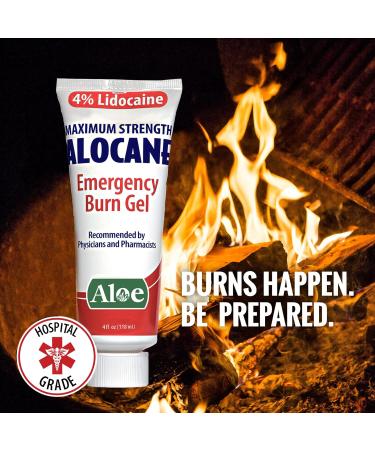Alocane Emergency Burn Gel 4% Lidocaine | Fast Pain Relief for Minor Burns | 4oz Pack of 1 - Buy Online on GoSupps.com