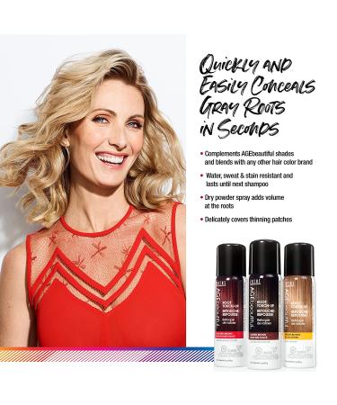 AGEbeautiful Root Touch Up Hair Color Spray | Gray Concealer for Temporary Cover Up | Black/Brown/Blonde/Red Medium Brown - 1.5 oz - Buy Online on GoSupps.com