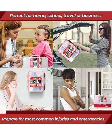 M2 BASICS 350 Piece Emergency First Aid Kit | Dual Layer  Wall Mountable  Medical Supplies for Business  School  Car or Home - Buy Online on GoSupps.com