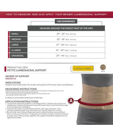 OTC Petite Lumbo-Sacral Support - 8-Inch Lower Back Elastic Universal - Optimal Abdominal Uplift for Comfort & Stability - Buy Online on GoSupps.com