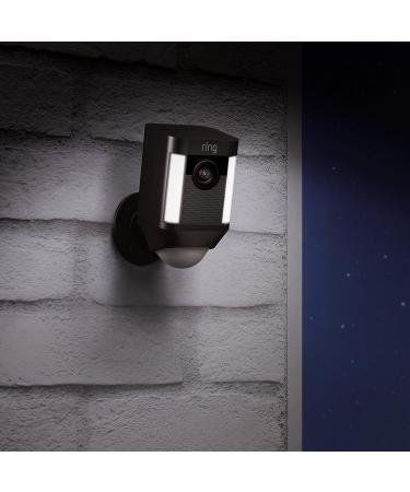 Certified Refurbished Ring Spotlight Cam Wired: Plugged-in HD security camera with built-in spotlights  two-way talk and a siren alarm  Black  Works with Alexa - Buy Online on GoSupps.com