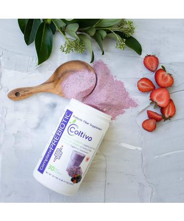 Coltivo Prebiotic Fiber Supplement Powder - 16.7 oz | Visceral Health | Inulin FOS, Aronia & Blueberry Extract | No Added Sugar - Buy Online on GoSupps.com