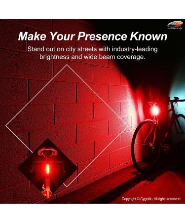 Cygolite Hotrod 90 Lumen Bike Tail Light | USB Rechargeable | 6 Night & Daytime Modes | Wide Glowing LEDs - Buy Online on GoSupps.com