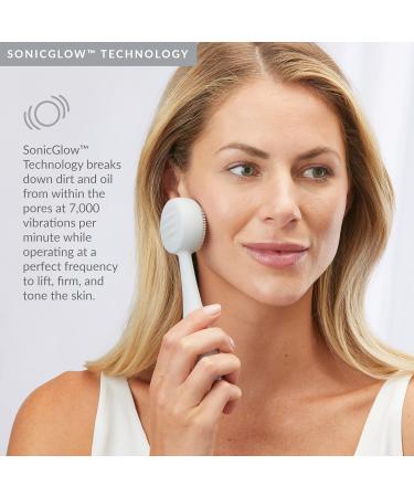 PMD Clean - Intelligent Waterproof Facial Cleaning Device | Silicone Brush & Anti-Aging Massage | SonicGlow Technology for Clear Pores & Tighter Skin - Buy Online on GoSupps.com