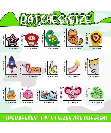 NICEVINYL 100Pcs Random Iron on Patches for Clothing - Assorted Funny Embroidered Appliques for DIY Clothes Repair - Buy Online on GoSupps.com